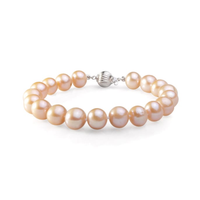 Stříbrný perlový náramek