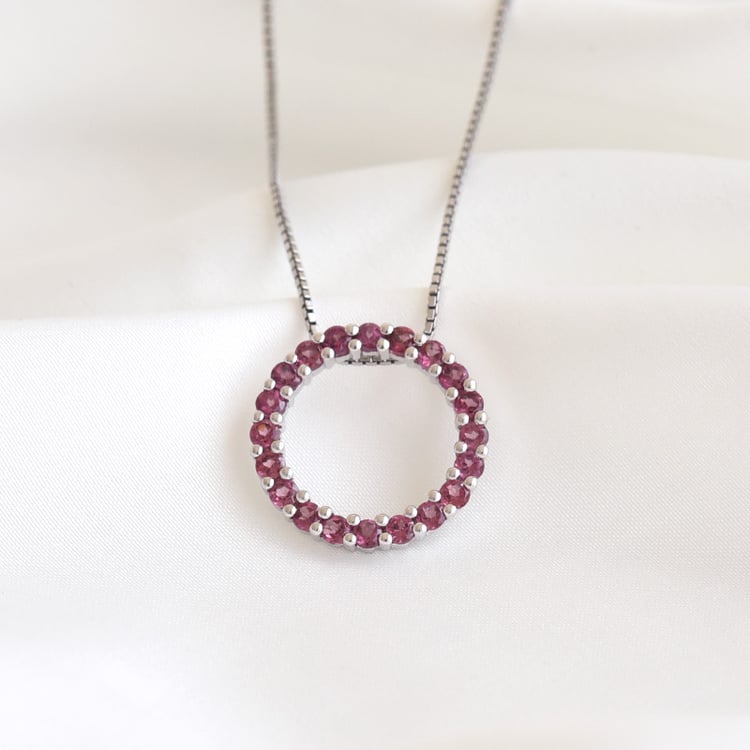 Karma přívěsek s rhodolit granátem 79131