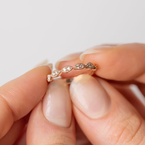 Dámský vintage prsten s diamanty a pánský komfortní prsten Talita
