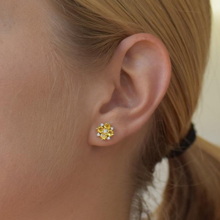 Safírové náušnice 19307