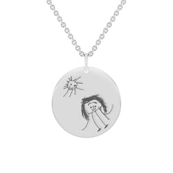 Personalizovaný stříbrný přívěsek s dětskou kresbou Drawing