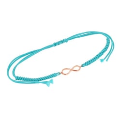 Stříbrný provázkový náramek s motivem nekonečna Infinity