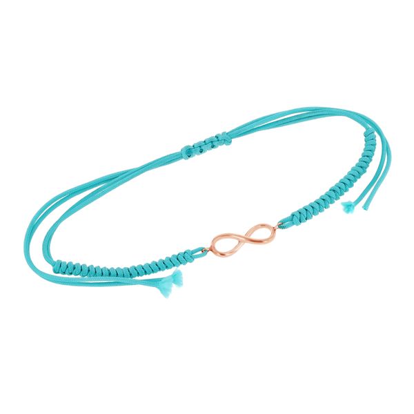 Stříbrný provázkový náramek s motivem nekonečna Infinity