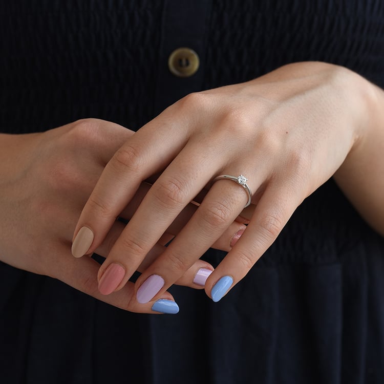 Zásnubní prsten s moissanitem Katya 100177