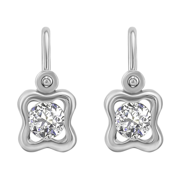 Zlaté dětské náušnice s diamanty