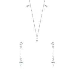 Zlatá kolekce šperků s bílými topazy Floriane