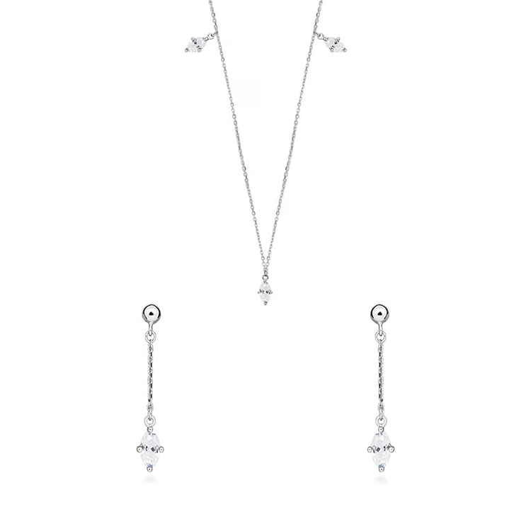 Zlatá kolekce šperků s bílými topazy