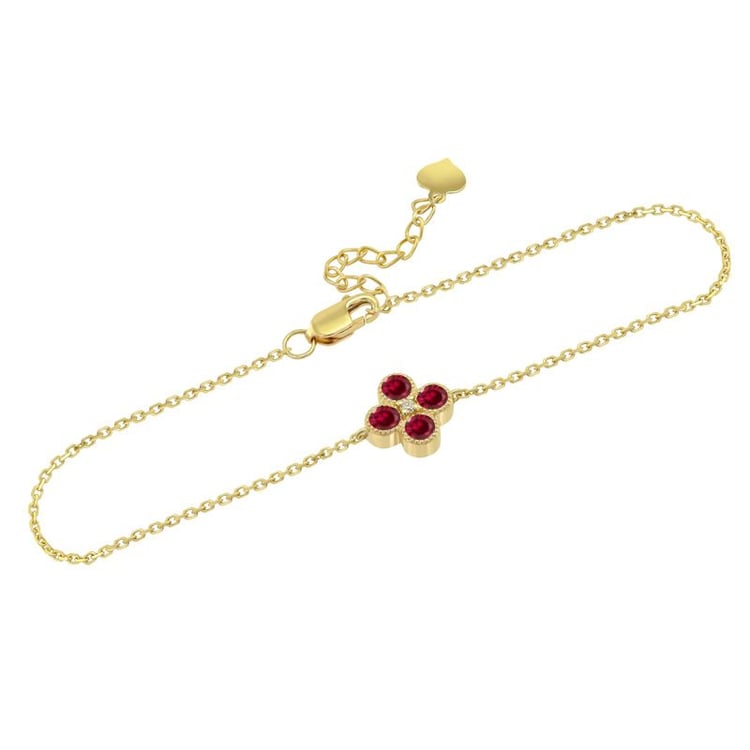 Rubínový náramek s diamantem Reith