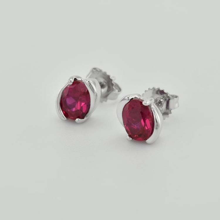 Náušnice s rubíny 32473