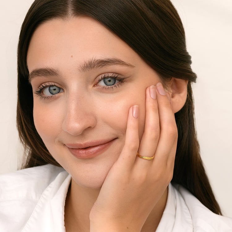 Nepravidelné zlaté snubní prsteny 158867