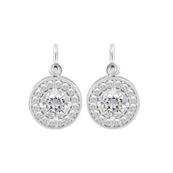 Visací náušnice s moissanity a diamanty Claira