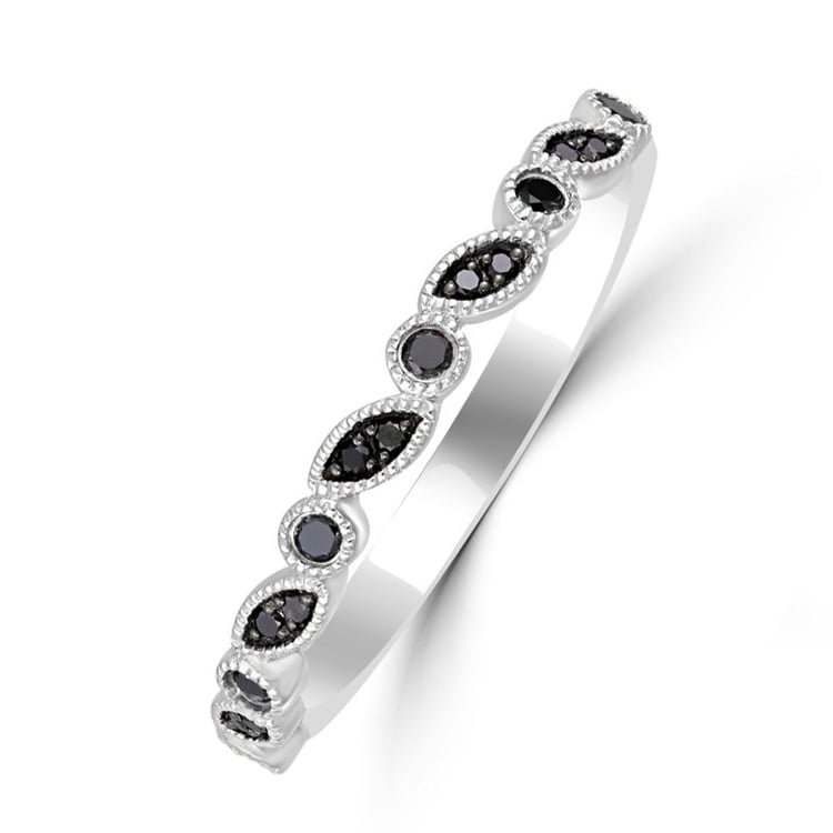 Snubní prsteny ze zlata s černými diamanty 30749