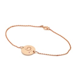 Zlatý náramek se znamením a turmalínem Váhy