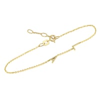 Náramek se 2 písmenky a lab-grown diamanty Anika