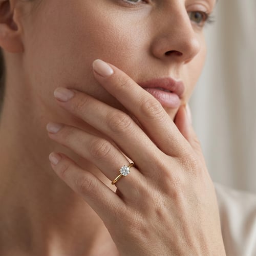 Zásnubní prsten s 0.62ct GIA certifikovaným diamantem Mahiya