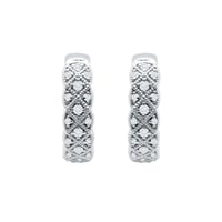 Stříbrné kruhové náušnice s diamanty Laura