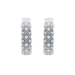 Stříbrné kruhové náušnice s diamanty Laura