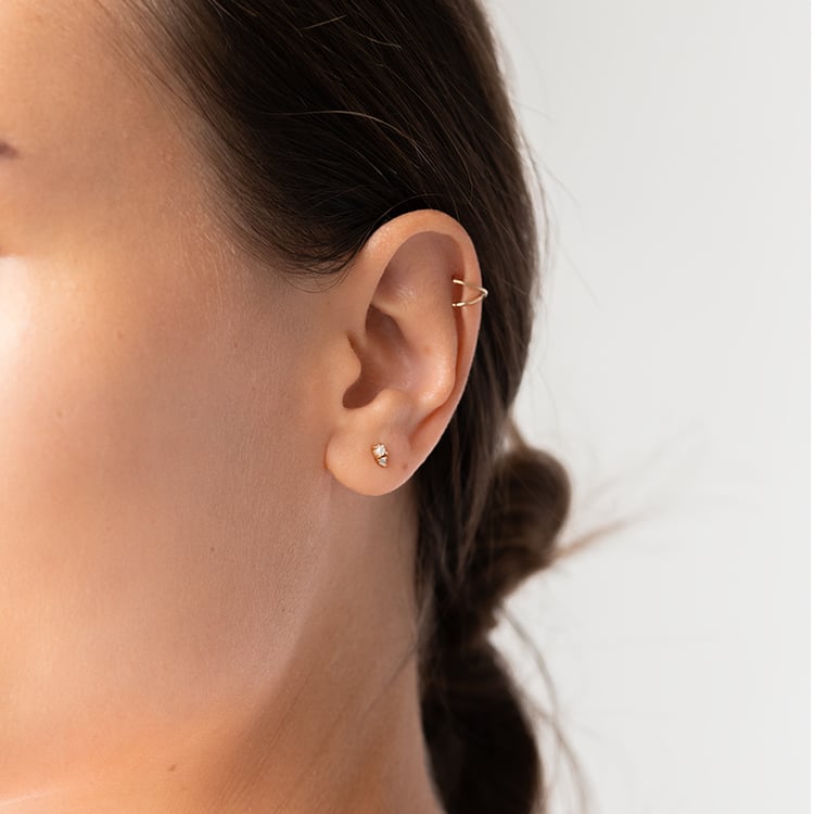 Zlaté náušnice s perlami a lab-grown diamanty Clarice 126766