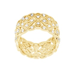 Moderní zlatý prsten s lab-grown diamanty Bernt