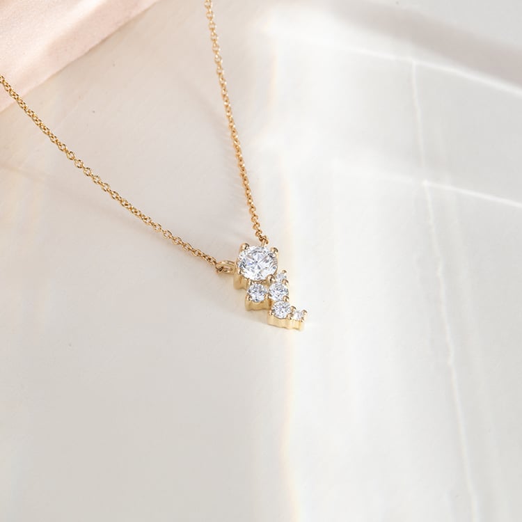 Cluster náhrdelník s lab-grown diamanty Barto 152014