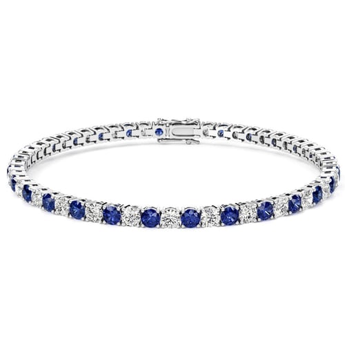 Tenisový náramek s lab-grown safíry a diamanty Vekic