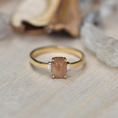 Prsten s emerald salt and pepper diamantem a baguette diamanty Carisa