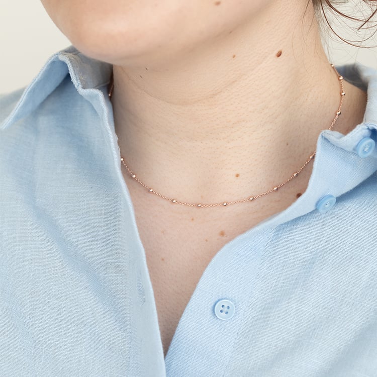 Řetízek s kuličkami 45 cm ze stříbra 125229