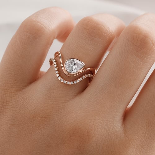 Originální zásnubní set prstýnků s lab-grown diamanty Judith