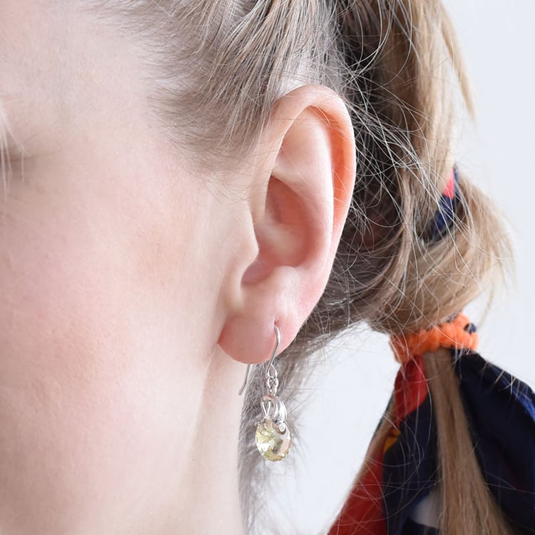 Visací náušnice ze stříbra 96432