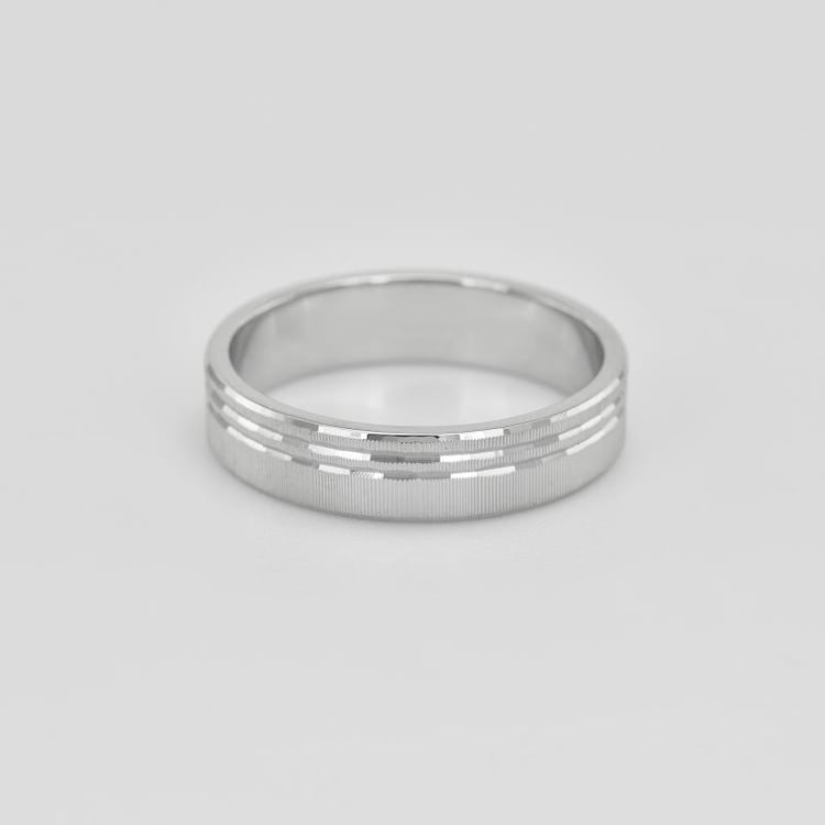 Snubní prsteny ze zlata s vroubkovaným povrchem 33693