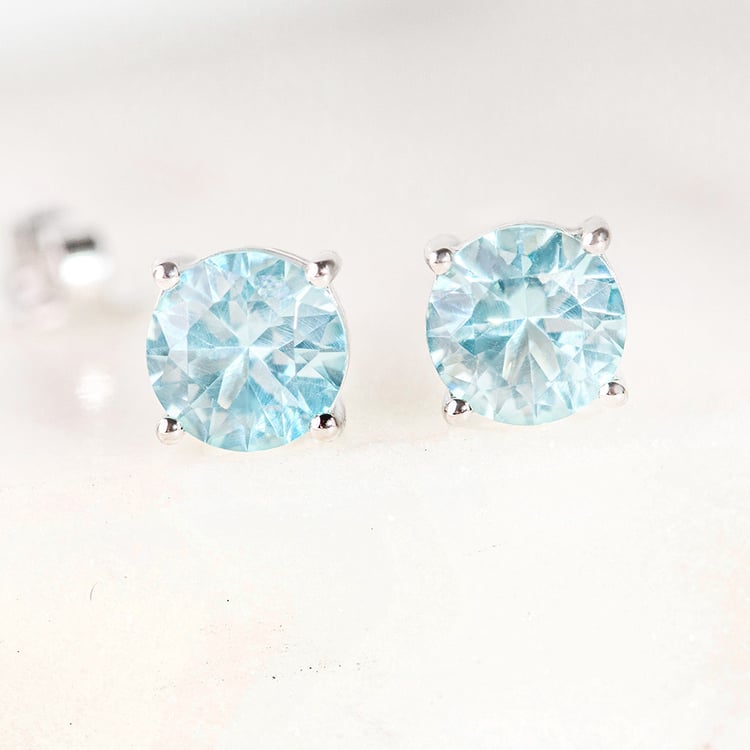 Stříbrné náušnice se simulovaným turmalínem 164380