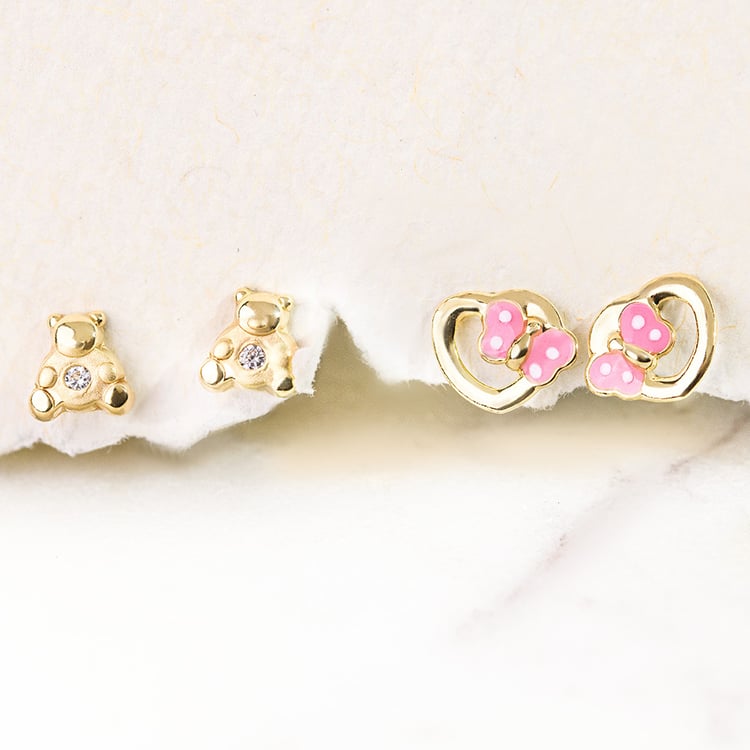 Dětské náušnice ze zlata s motýlkem Lady 164354