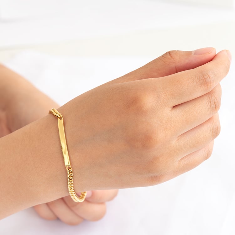 Stříbrný panzer náramek s gravírem dle vaší volby 124441