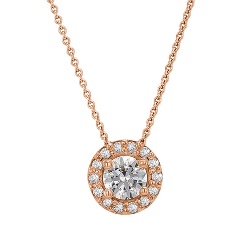 Zlatý halo přívěsek s moissanitem a diamanty Vicky