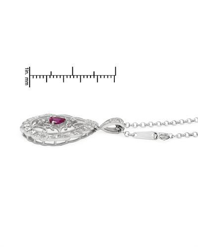 Platinový náhrdelník s rubínem a diamanty Narois 1744