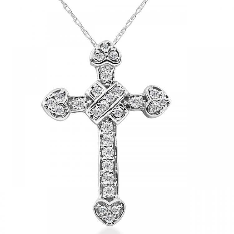 Diamantový prívesok z bílého zlata Anais