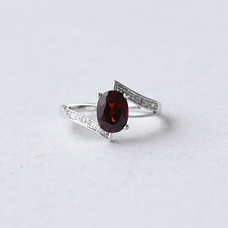 Diamantový prsten s granátem 69262