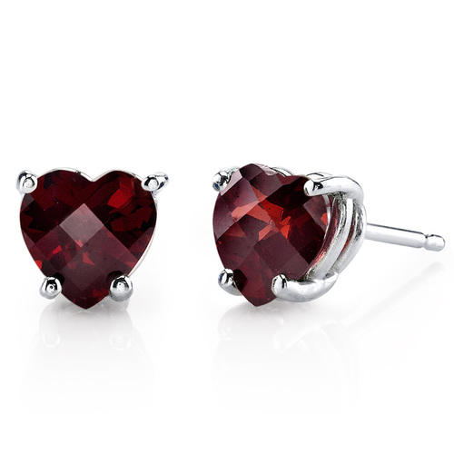 Zlaté náušnice s granáty 9664