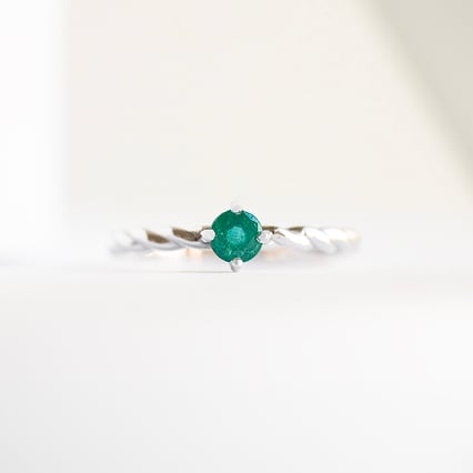 Propletený prsten se smaragdem Nelson