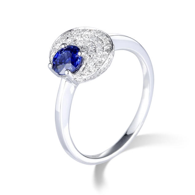 Zásnubný prsten se safírem Catlyn
