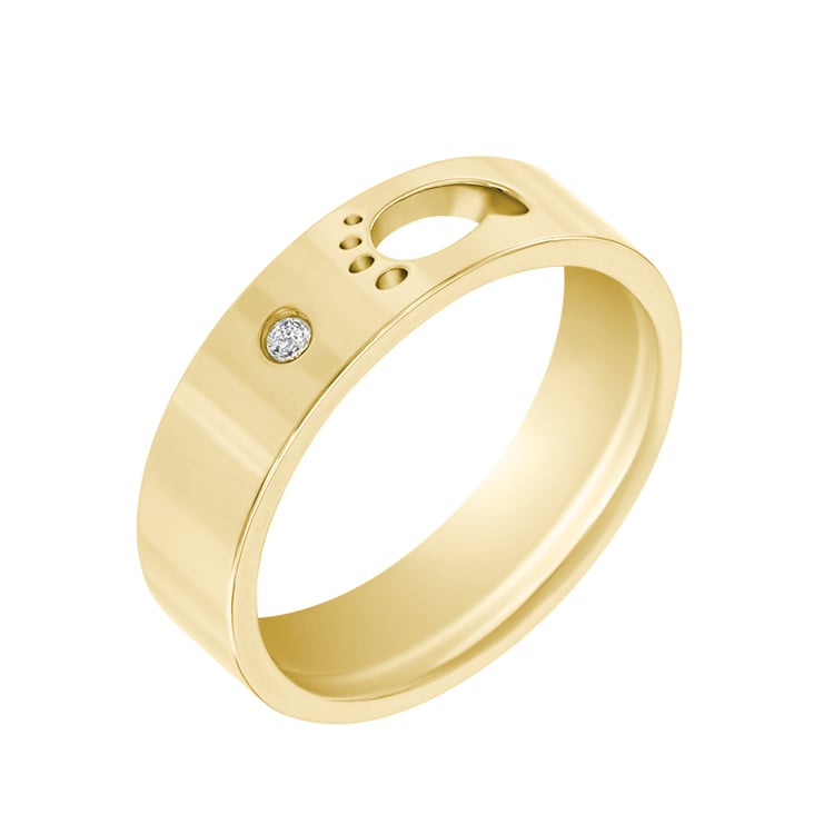 Ploché snubní prsteny ze žlutého zlata 33482