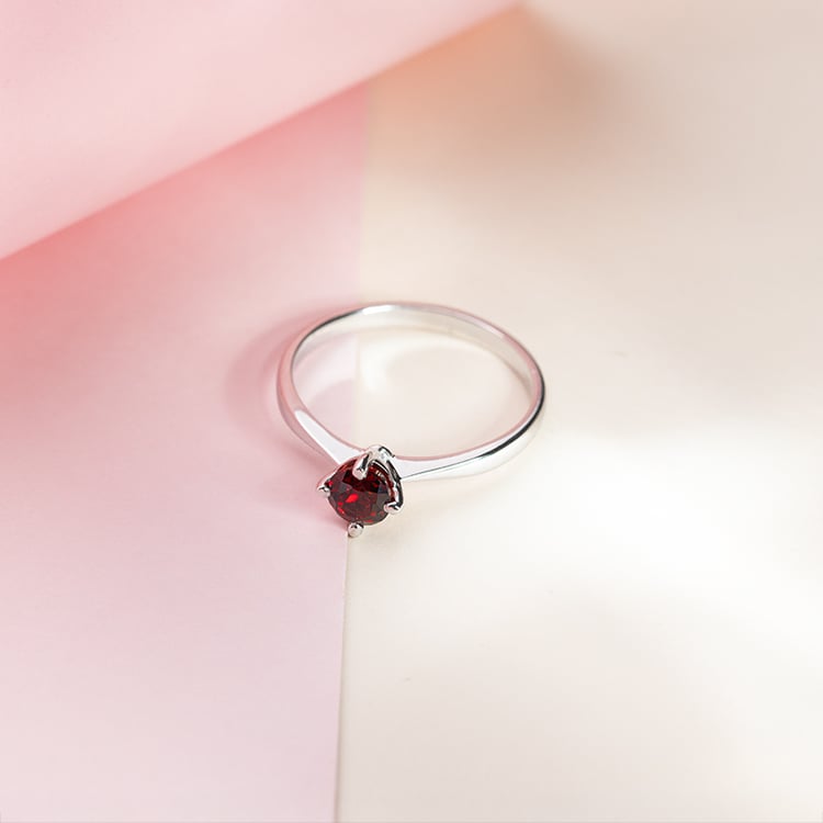 Zásnubní prsten s granátem Mahiya 150143