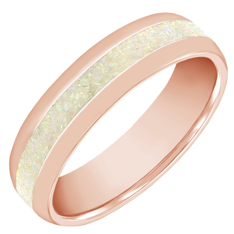 Pánský prsten s bílou opálovou výplní 63191