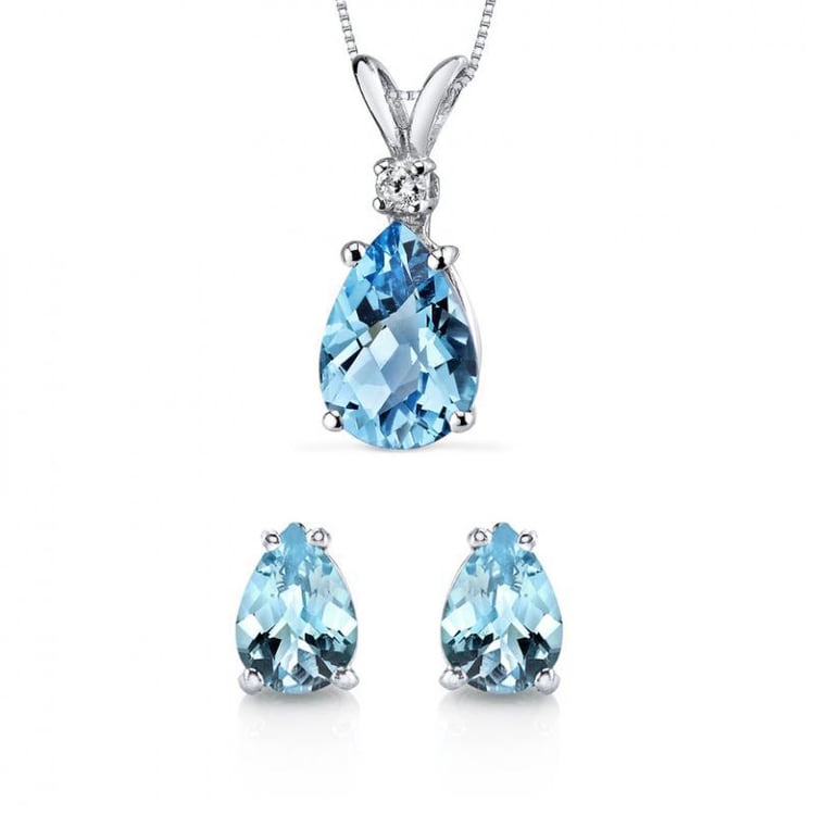 Topazová kolekce s diamantem Plame 