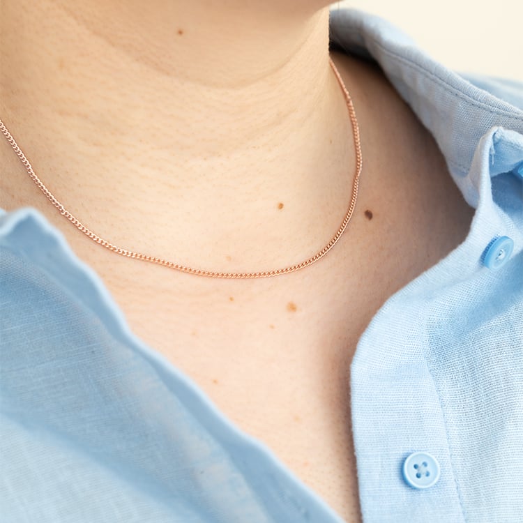 Jemný panzer řetízek 45 cm ze stříbra 125235