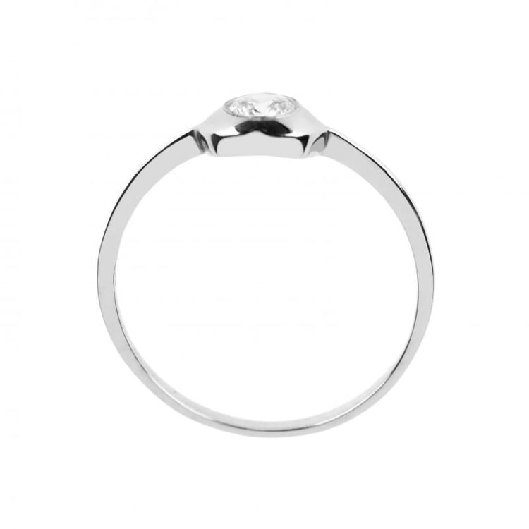 Zásnubní prsten srdce s diamantem 11157