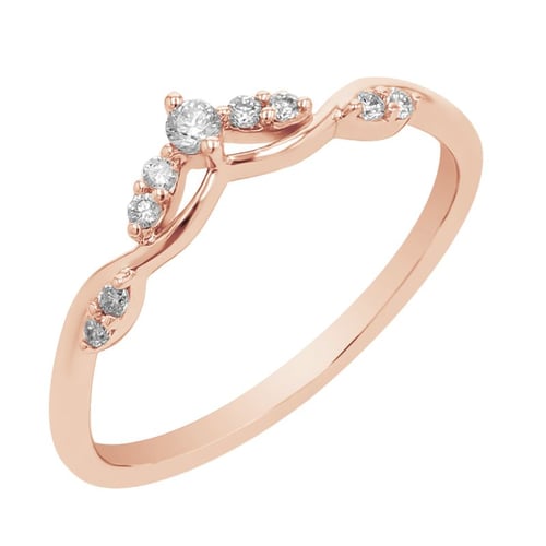 Romantický zásnubní set prstýnků s diamanty Edge