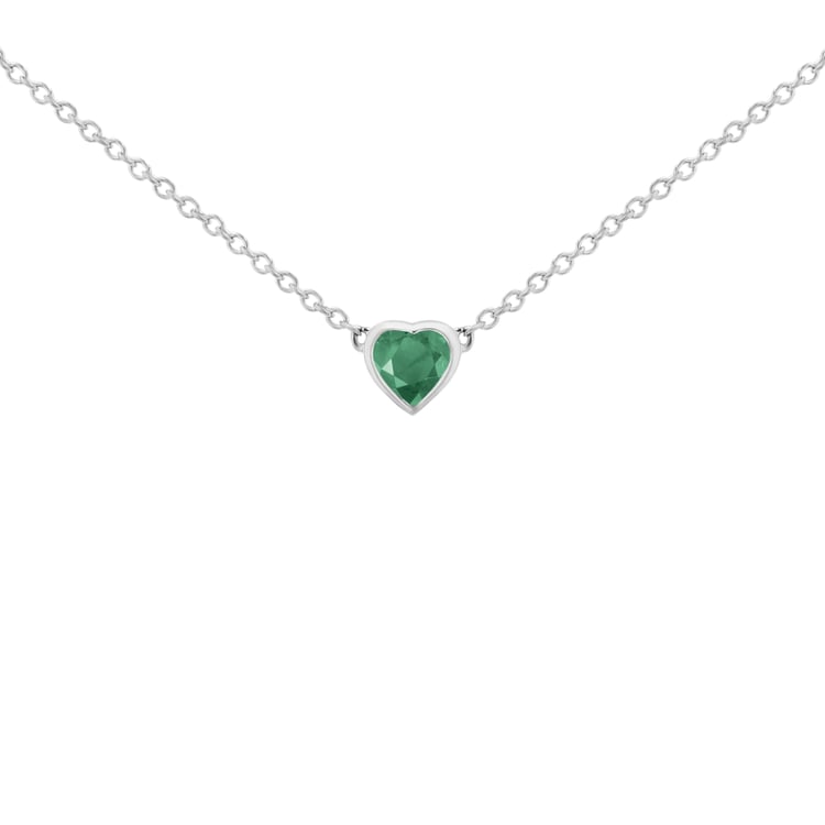 Náhrdelník se smaragdovým srdíčkem Davila 144784