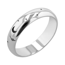 Snubní prsteny s gravírem hvězd a měsíce Furilla