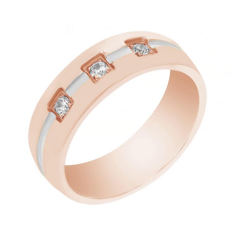 Zlaté snubní prsteny s diamanty Tesel 105518